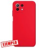 Funda Gel Tacto Silicona Roja Cámara 3D Xiaomi Mi11 / Mi11 Pro