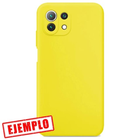 Funda Gel Tacto Silicona Amarilla Cámara 3D Xiaomi Mi11 / Mi11 Pro