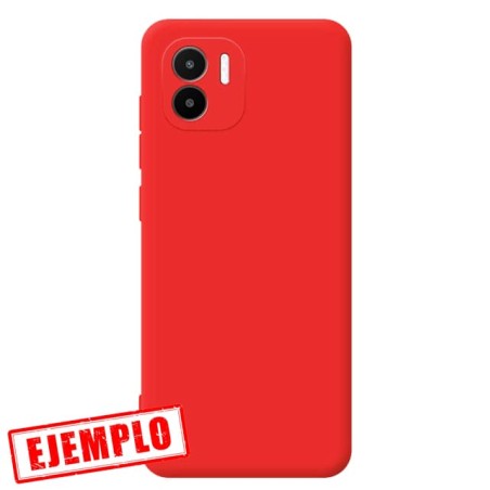 Funda Gel Tacto Silicona Roja Cámara 3D Xiaomi Redmi A1