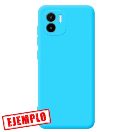 Funda Gel Tacto Silicona Azul Cámara 3D Xiaomi Redmi A1