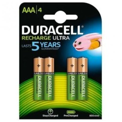 Duracell Pilas Recargables NiHM AAA LR03 1.2V 900mAh Ultra - Precargadas -  (2 unidades)