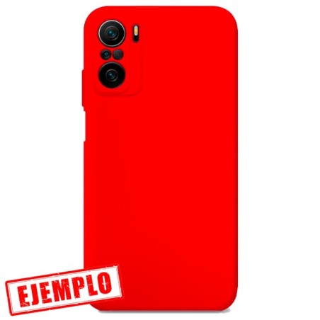Funda Gel Tacto Silicona Roja Cámara 3D Xiaomi Mi 11i / Redmi K40 / Poco F3