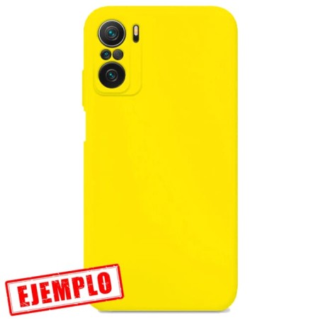 Funda Gel Tacto Silicona Amarilla Cámara 3D Xiaomi Mi 11i / Redmi K40 / Poco F3