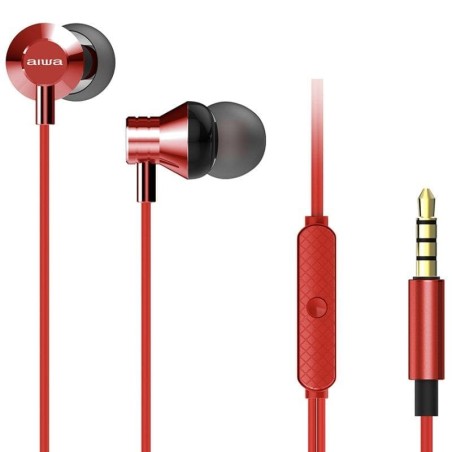Auriculares Intrauditivos AIWA ESTM-50RD con micro jack 3.5mm Red