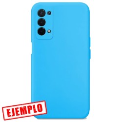 Funda Gel Tacto Silicona Azul Cámara 3D Oppo A54 5G / A74 5G