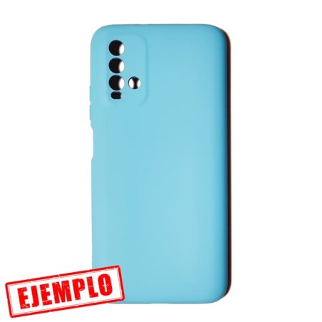 Funda Gel Tacto Silicona Azul Cámara 3D Xiaomi Redmi 9T / PocoPhone M3