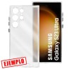Funda Transparente Premium Anti-Golpe Gel Negra + Tapa Cámara Samsung Galaxy S23 Ultra