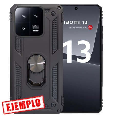 Carcasa Reforzada Negra + Anillo Magnético Xiaomi 13