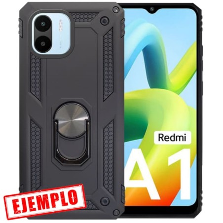 Carcasa Reforzada Negra + Anillo Magnético Xiaomi Redmi A1