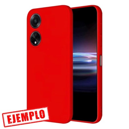 Funda Gel Tacto Silicona Roja Cámara 3D Oppo A98 5G