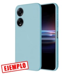 Funda Gel Tacto Silicona Azul Cámara 3D Oppo A98 5G