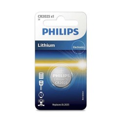 Pila Litio Botón Philips CR2025 3V 150mAh