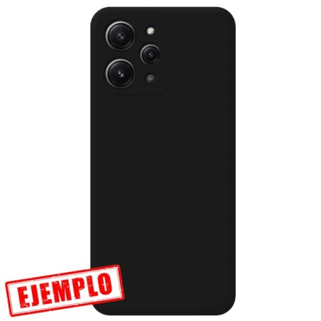 Funda Gel Tacto Silicona Negra Cámara 2D Xiaomi Redmi 12