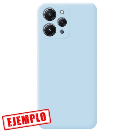 Funda Gel Tacto Silicona Azul Cámara 2D Xiaomi Redmi 12