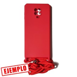 Funda Gel Tacto Silicona + Colgante Roja Xiaomi Redmi Note 9S / Note 9 Pro
