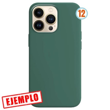 Funda Gel Tacto Silicona Verde Nº 12 iPhone 14 Pro Max