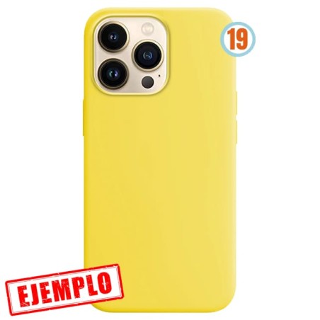 Funda Gel Tacto Silicona Amarilla Nº 19 iPhone 14 Pro Max