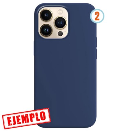 Funda Gel Tacto Silicona Azul Nº 2 iPhone 14 Pro Max