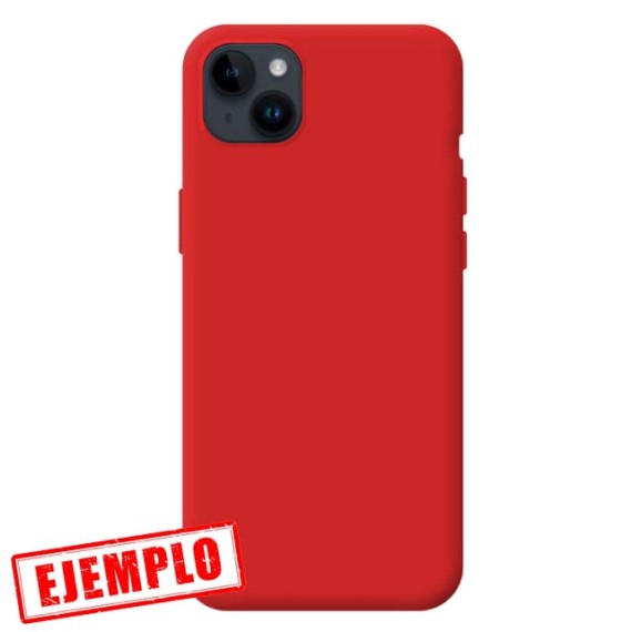 Funda Gel Tacto Silicona Roja iPhone 15