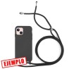 Funda Gel Tacto Silicona + Colgante Roja iPhone 15