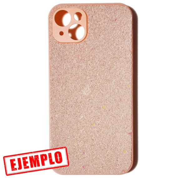 Carcasa Glitter Rosa Dorado iPhone 15