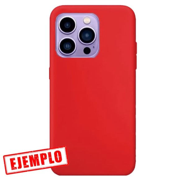Funda Gel Tacto Silicona Roja iPhone 15 Pro Max