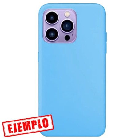 Funda Gel Tacto Silicona Azul iPhone 15 Pro Max
