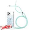 Funda Gel Reforzada Glitter + Colgante Azul Turquesa iPhone 15 Pro Max
