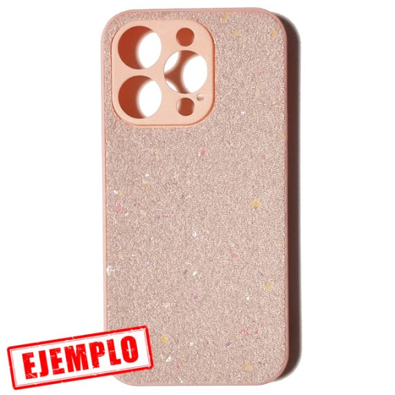 Carcasa Glitter Rosa Dorado iPhone 15 Pro Max
