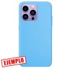 Funda Gel Tacto Silicona Azul Oscuro iPhone 15 Pro