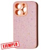 Carcasa Glitter Rosa Dorado iPhone 15 Pro