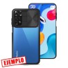 Funda Transparente Premium Anti-Golpe Gel Azul Marino + Tapa Cámara Xiaomi Redmi Note11 Pro 4G 5G