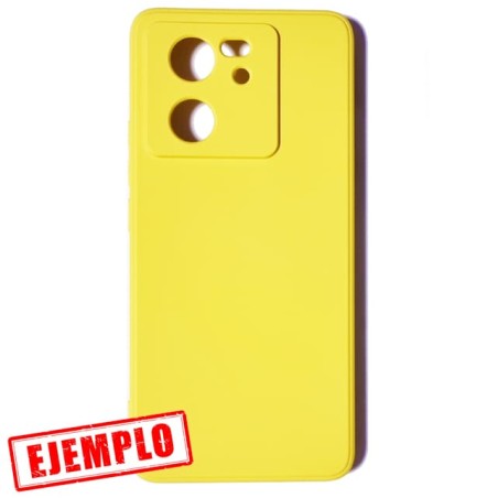 Funda Gel Tacto Silicona Amarilla Cámara 3D Xiaomi 13T