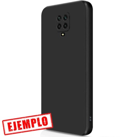 Funda Gel Tacto Silicona Negra Cámara 3D Xiaomi Redmi Note 9S / Note 9 Pro