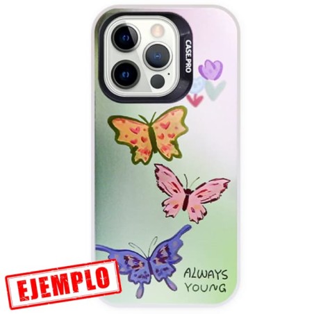Carcasa Metalizada Degradada Mariposas iPhone 15 Pro