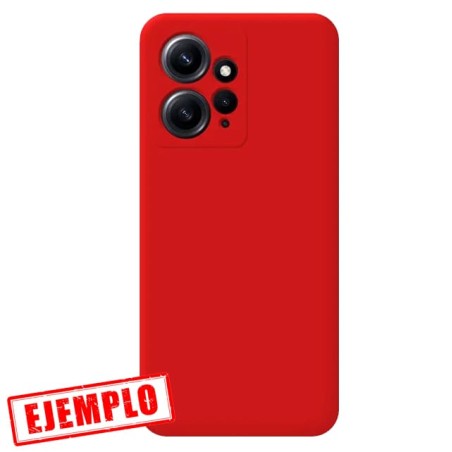 Funda Gel Tacto Silicona Roja Cámara 3D Xiaomi Redmi Note 12 4G