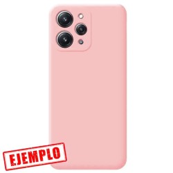 Funda Gel Tacto Silicona Rosa Cámara 2D Xiaomi Redmi 12