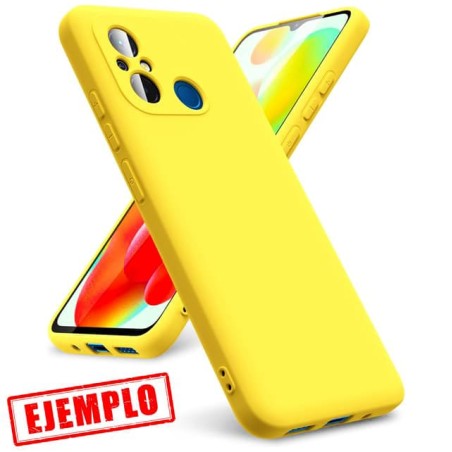 Funda Gel Tacto Silicona Amarilla Cámara 2D Xiaomi Redmi 12C / 11A
