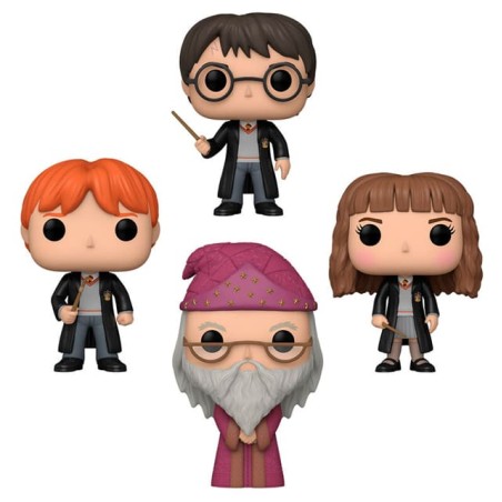 Funko Pop! Figura POP Harry Potter - Harry Potter / Hermione Granger / Ron Weasley / Albus Dumbledore - Pack4