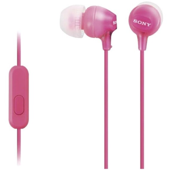 Auriculares Intrauditivos Sony MDR-EX15AP con micro jack 3.5mm Pink