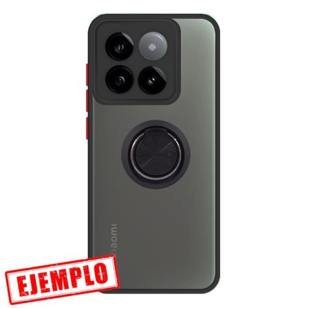 Carcasa Smoked Borde Negro + Anillo Magnético Xiaomi 14