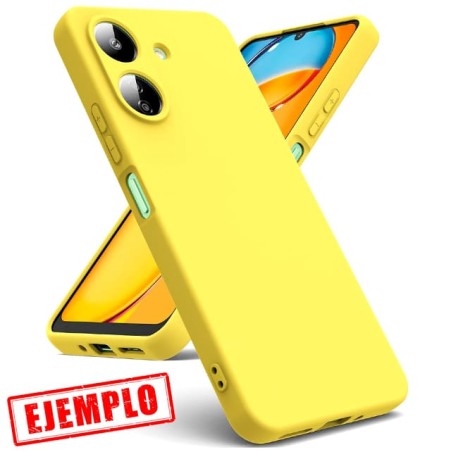 Funda Gel Tacto Silicona Amarilla Cámara 2D Xiaomi Redmi 13C 4G