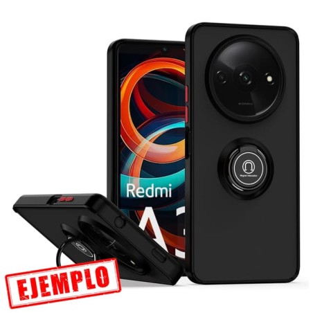 Carcasa Smoked Borde Negro + Anillo Magnético Xiaomi Redmi A3