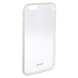 Carcasa KSIX Transparente Borde Blanco iPhone 6/6S Plus