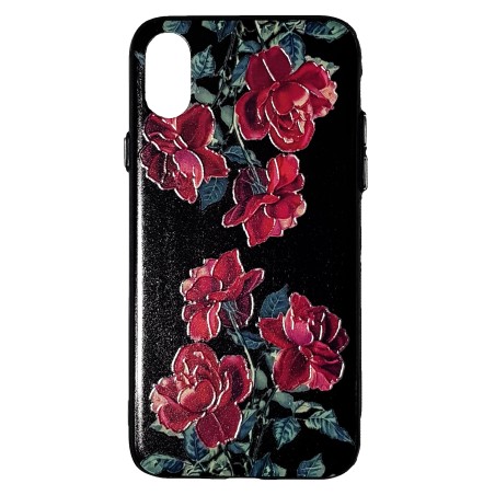 Carcasa Premium Flores Rojas iPhone X/XS