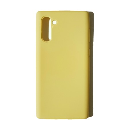 Funda Gel Tacto Silicona Amarilla Samsung Galaxy Note10