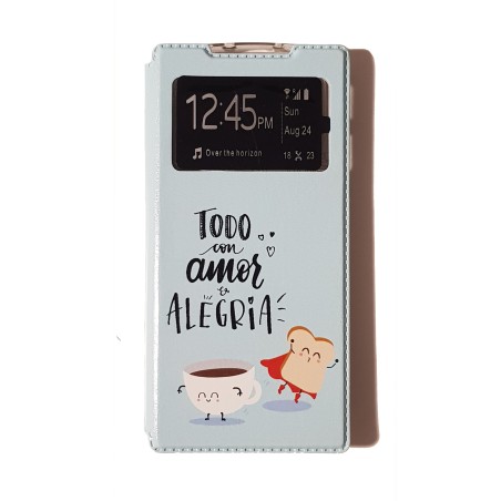 Funda Libro Todo Con Amor Es Alegría Samsung Galaxy Note10